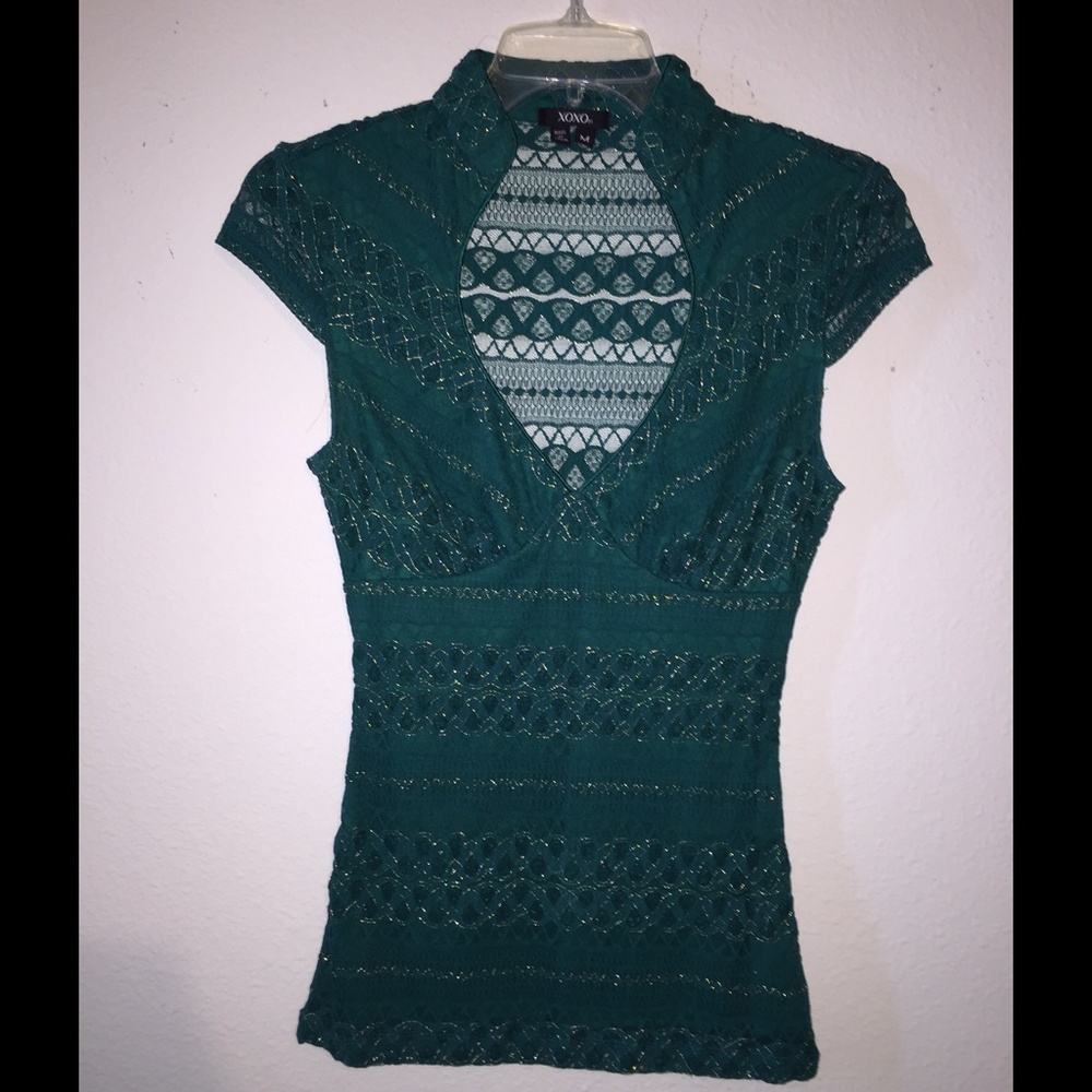Beautiful Emerald Shirt With Gold